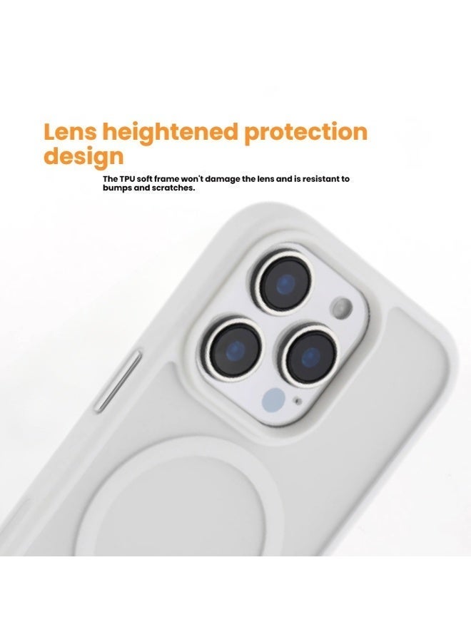 LR Nexus IPhone16 Pro frosted white transparent magnetic mobile phone case | Give a mobile phone film. - Image 5